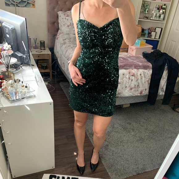 LEAVING CLOSET!! Accepting almost any offer! WORN ONCE - Zara Sequin Dress - Picture 2 of 5